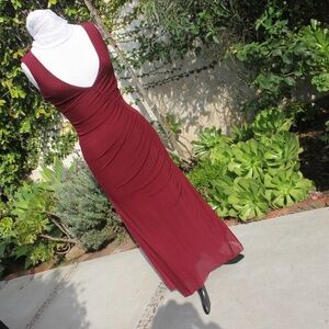 Pepermayo Burgundy Elegant Maxi Dress.